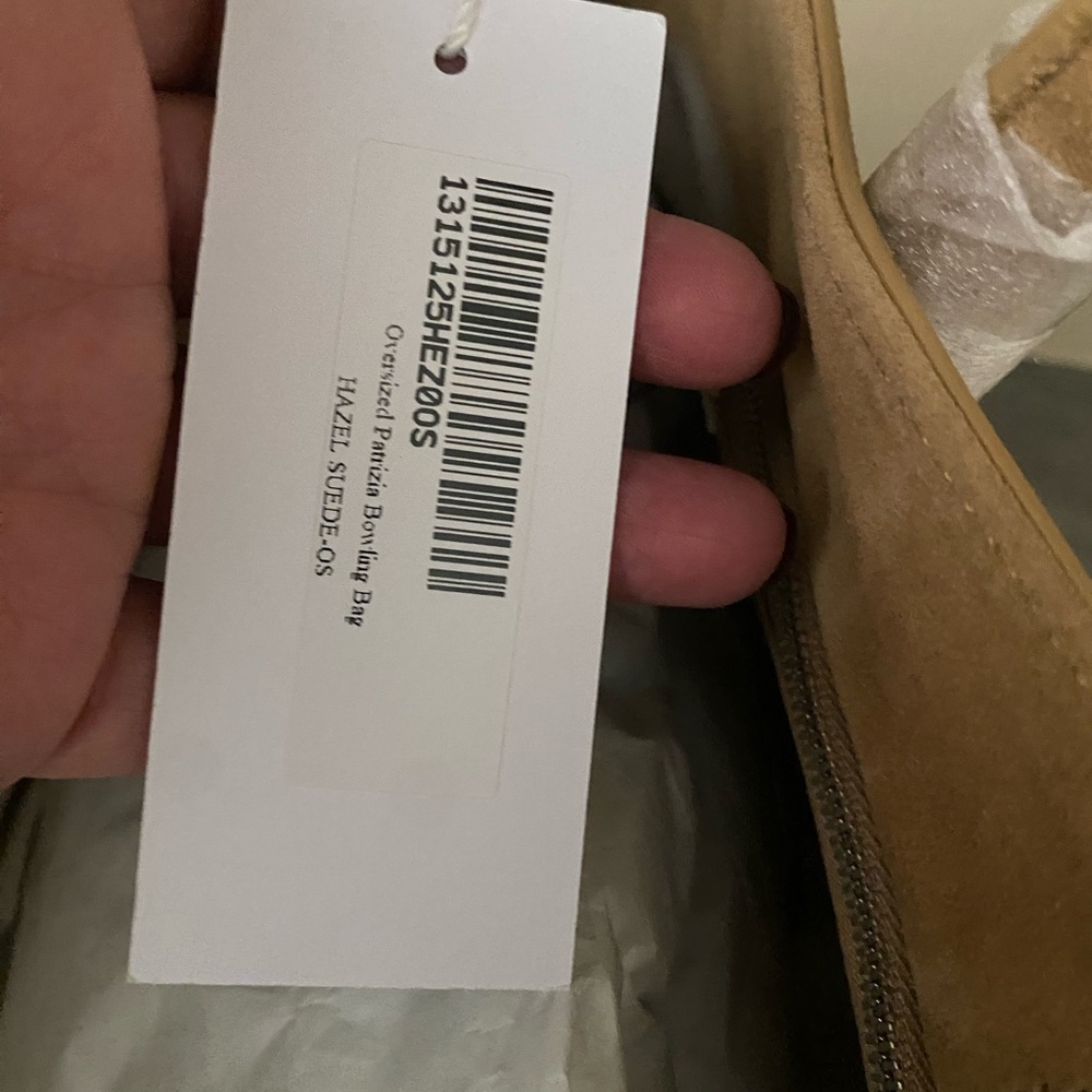 Reformation Tan Suede Tote Bag Brand New with Tags - Picture 7 of 9